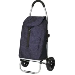 Boodschappen Trolleys|Reistrolleys>Playmarket Go Two Compact Boodschappentrolley jeans