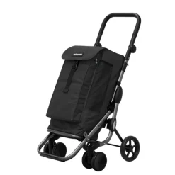 Boodschappen Trolleys|Reistrolleys>Playmarket Go Up Premium Boodschappentrolley zwart