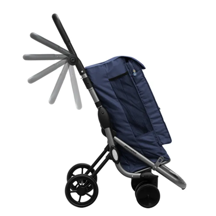 Boodschappen Trolleys|Reistrolleys>Playmarket Go Up Premium Boodschappentrolley blauw