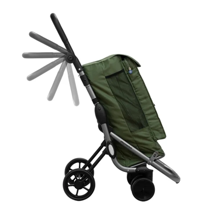 Boodschappen Trolleys|Reistrolleys>Playmarket Go Up Premium Boodschappentrolley groen