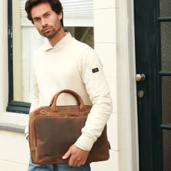 Herentassen|15.6 Inch Laptoptassen>Plevier Colmar Businesstas 15.6" bruin