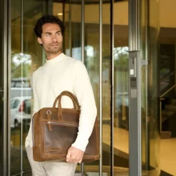 Herentassen|15.6 Inch Laptoptassen>Plevier Coventry Laptopbag 15.6" brown