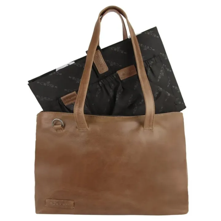 14 Inch Laptoptassen|Laptop Schoudertassen>Plevier Jura 14" Damestas taupe