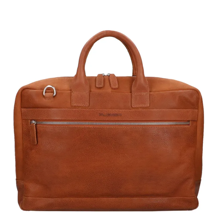Aktetassen|Herentassen>Plevier Kentron Laptopbag 17.3" cognac