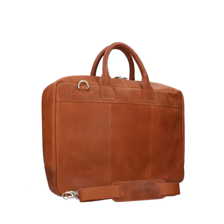 Aktetassen|Herentassen>Plevier Kentron Laptopbag 17.3" cognac