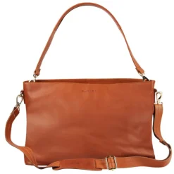15.6 Inch Laptoptassen|Laptop Schoudertassen>Plevier Millau Dames Laptoptas 15.6" cognac
