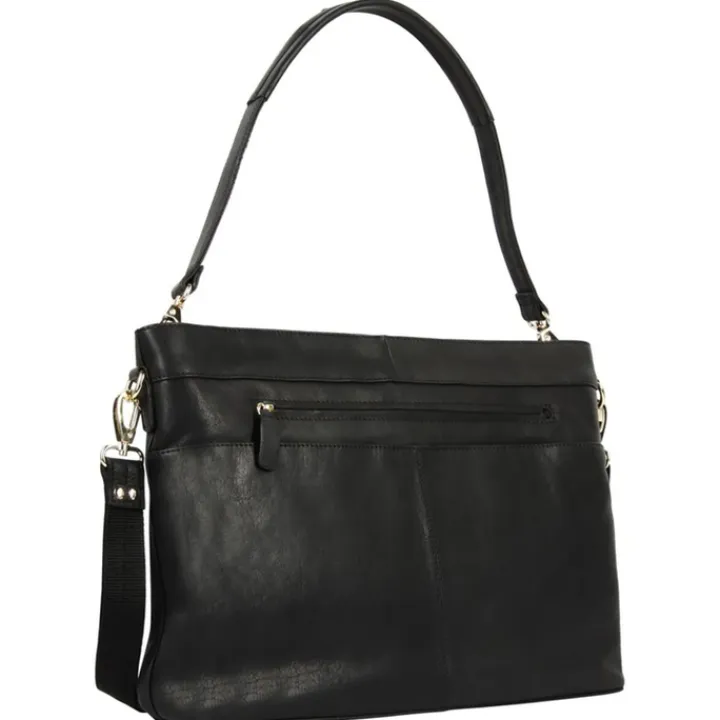 15.6 Inch Laptoptassen|Laptop Schoudertassen>Plevier Millau Dames Laptoptas 15.6" zwart