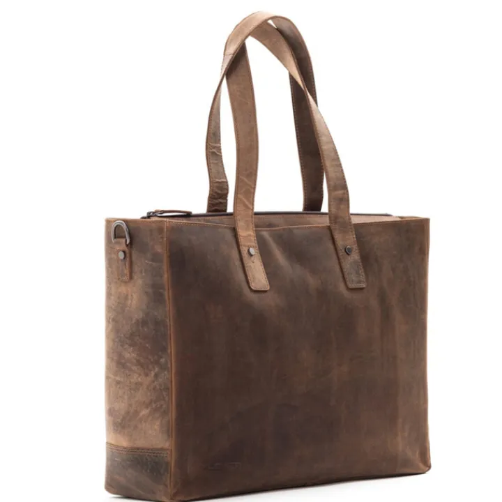 15.6 Inch Laptoptassen|Laptop Schoudertassen>Plevier Retro Hopper Shopper 15.6" bruin