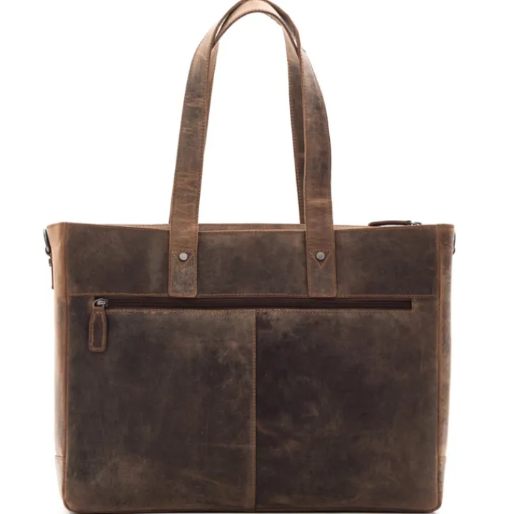 15.6 Inch Laptoptassen|Laptop Schoudertassen>Plevier Retro Hopper Shopper 15.6" bruin