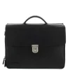Herentassen|15.6 Inch Laptoptassen>Plevier Vintage Oxford Laptoptas 3 vaks 15.6" zwart