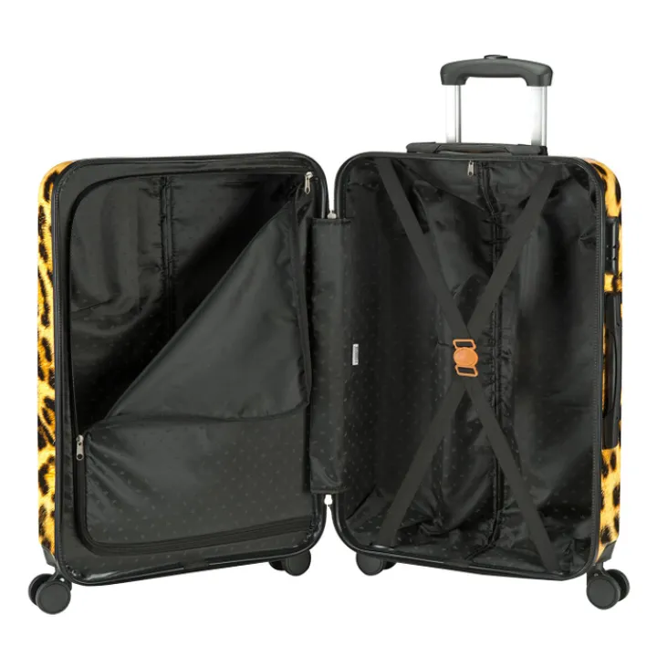 Harde Koffers|Reiskoffers>Princess Traveller Animal Print Medium Trolley leopard II
