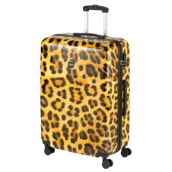 Harde Koffers|Reiskoffers>Princess Traveller Animal Print Large Trolley leopard II