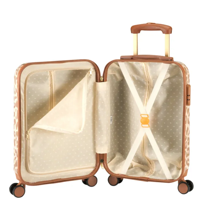 Transavia Trolleys|Klm Trolleys>Princess Traveller Animal Print Cabin Trolley leopard