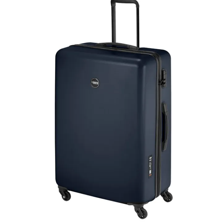 Harde Koffers|Reiskoffers>Princess Traveller PT-01 Large Trolley platinum navy