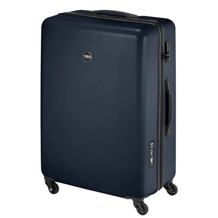 Harde Koffers|Reiskoffers>Princess Traveller PT-01 Large Trolley platinum navy