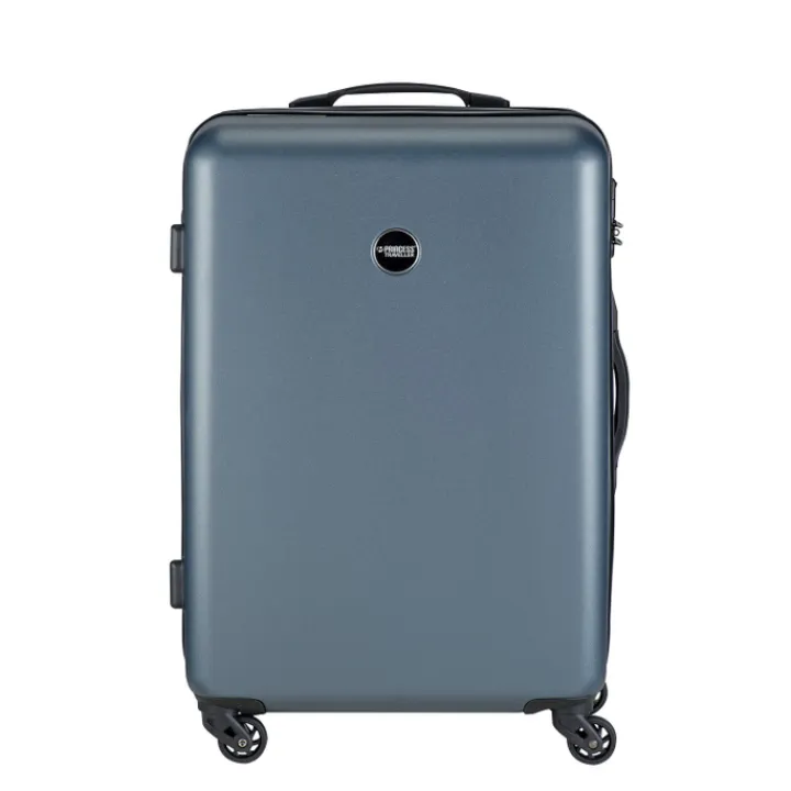 Reistrolleys|Reiskoffers>Princess Traveller PT-01 with Scale Medium Trolley platinum navy