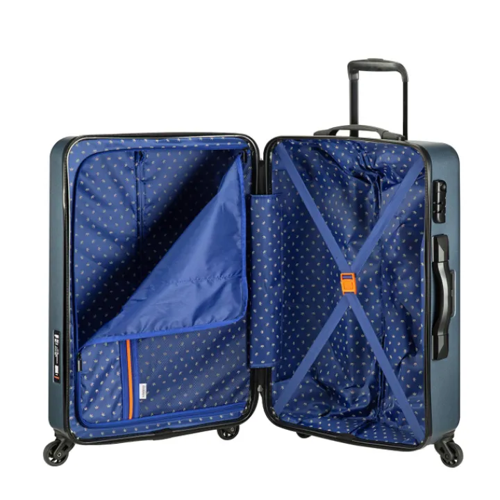 Reistrolleys|Reiskoffers>Princess Traveller PT-01 with Scale Medium Trolley platinum navy