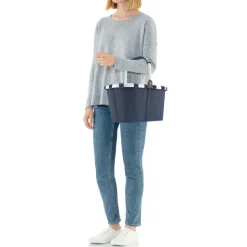 Boodschappentassen>Reisenthel Shopping Carrybag herringbone dark blue