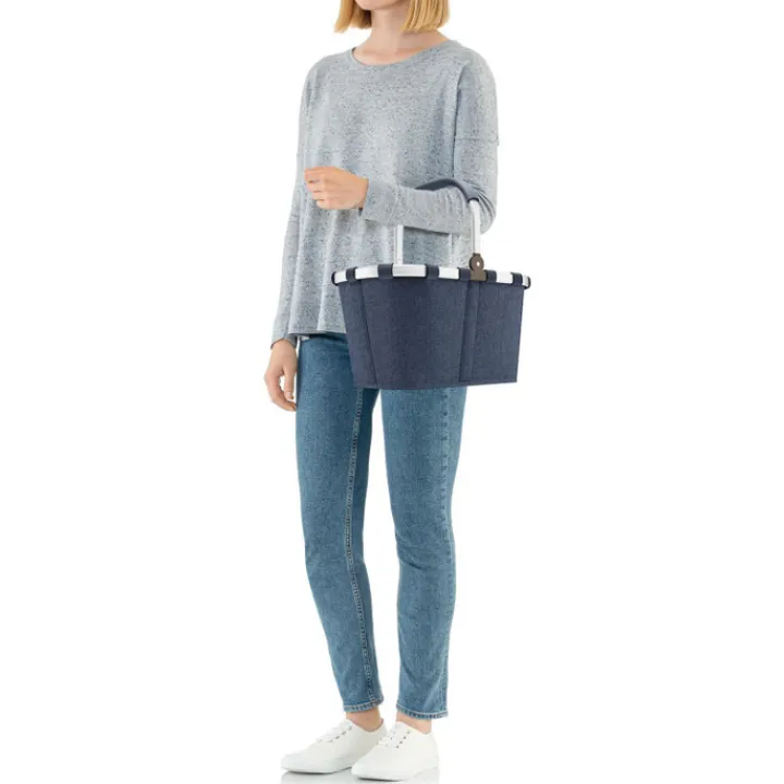 Boodschappentassen>Reisenthel Shopping Carrybag herringbone dark blue