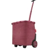 Boodschappen Trolleys|Reistrolleys>Reisenthel Shopping Carrycruiser Frame twist maroon