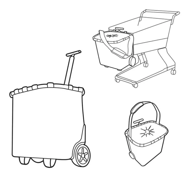 Boodschappen Trolleys|Reistrolleys>Reisenthel Shopping Carrycruiser frame black/black