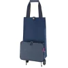 Boodschappen Trolleys|Reistrolleys>Reisenthel Shopping Foldable Trolley herringbone dark blue