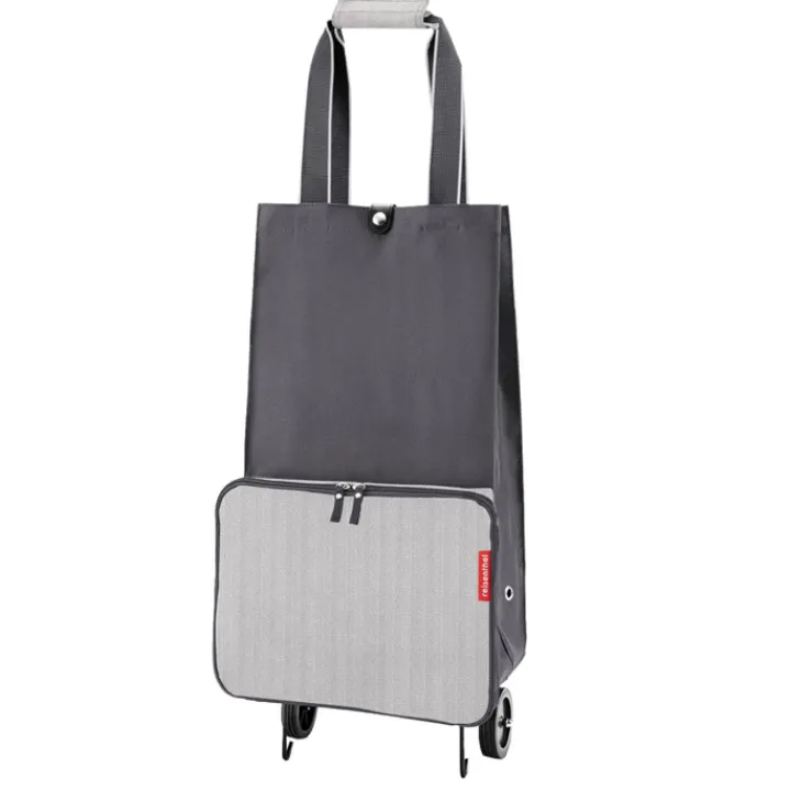 Boodschappen Trolleys|Reistrolleys>Reisenthel Shopping Foldable Trolley herringbone grey