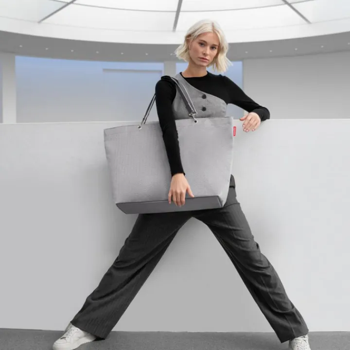 Shoppers|Damestassen>Reisenthel Shopping Shopper XL herringbone grey