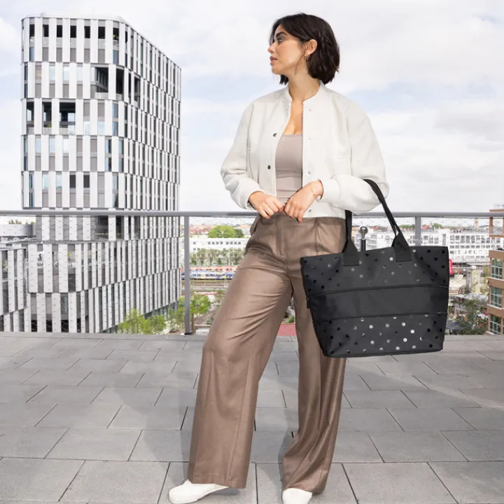 Shoppers|Herentassen>Reisenthel Shopping Shopper e1 glossy dots black