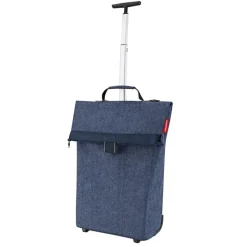 Boodschappen Trolleys|Reistrolleys>Reisenthel Shopping Trolley M herringbone dark blue