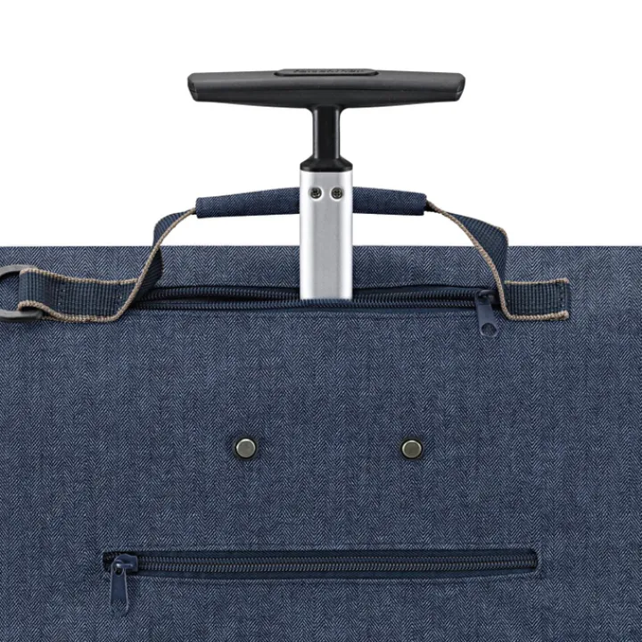 Boodschappen Trolleys|Reistrolleys>Reisenthel Shopping Trolley M herringbone dark blue