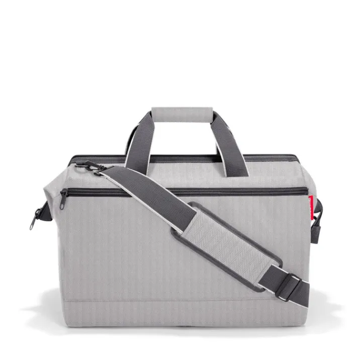 Kleine Reistassen|Handbagage Reistassen>Reisenthel Travelling Allrounder L Pocket herringbone grey