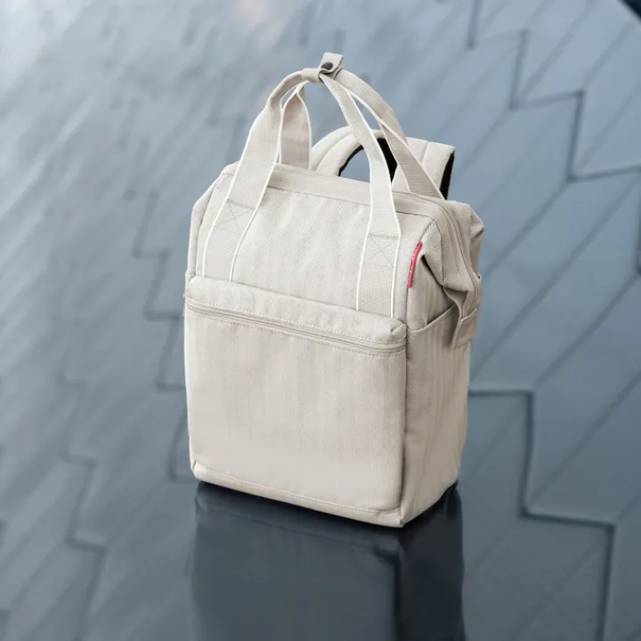 Kleine Rugzakken|Heren Rugzakken>Reisenthel Travelling Allrounder R herringbone sand