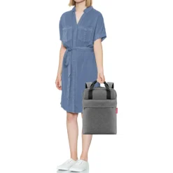 Kleine Rugzakken|15.6 Inch Laptoptassen>Reisenthel Travelling Allday Backpack M twist silver