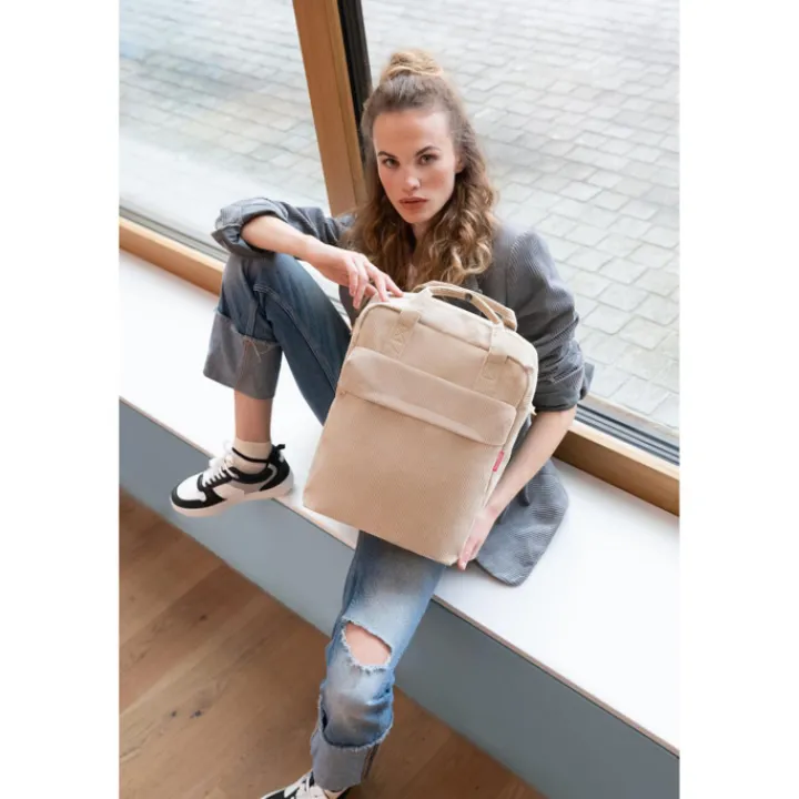 Kleine Rugzakken|Heren Rugzakken>Reisenthel Travelling Allday Backpack M cord sand