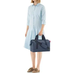 Kleine Reistassen|Handbagage Reistassen>Reisenthel Travelling Allrounder M herringbone dark blue