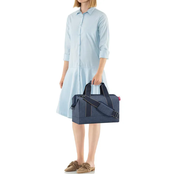 Kleine Reistassen|Handbagage Reistassen>Reisenthel Travelling Allrounder M herringbone dark blue