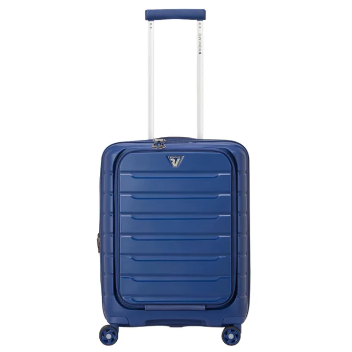 Transavia Trolleys|Ryanair Trolleys>Roncato B-Flying Cabin Trolley 55 with Front Pocket blu notte