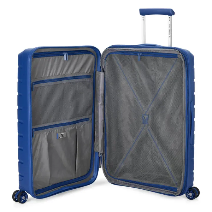 Reiskoffers|Harde Koffers>Roncato B-Flying Expandable Trolley 68 blu notte