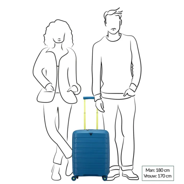 Transavia Trolleys|Easyjet Trolleys>Roncato B-Flying Move Expandable Cabin Trolley 55 blu laguna
