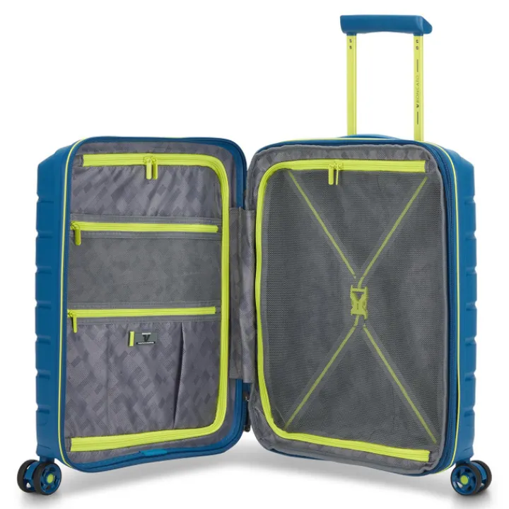 Transavia Trolleys|Easyjet Trolleys>Roncato B-Flying Move Expandable Cabin Trolley 55 blu laguna