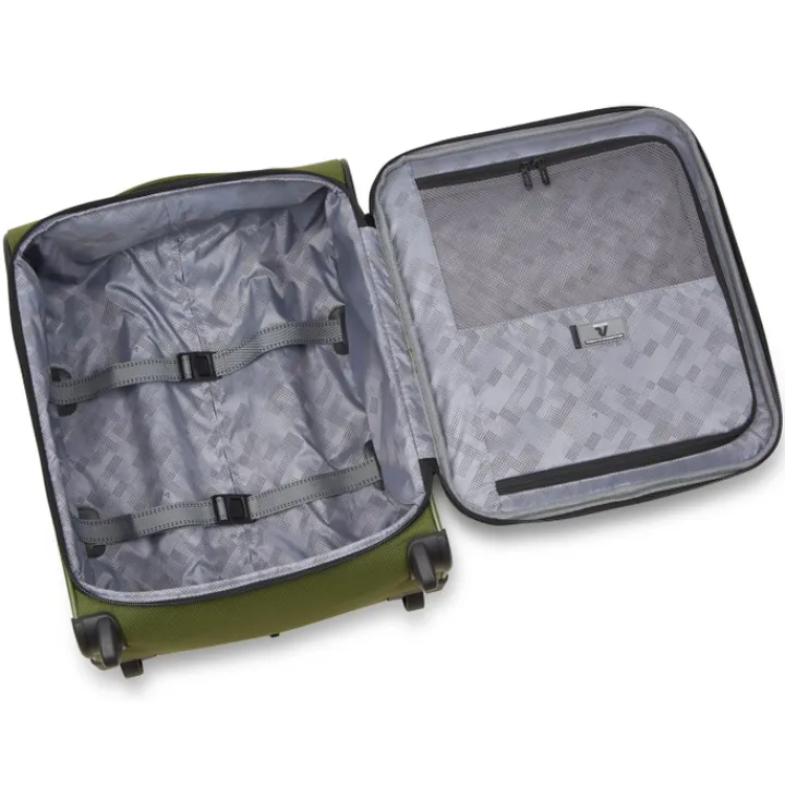 Transavia Trolleys|Handbagage Trolleys>Roncato Ironik 2.0 Underseater Trolley 45 verde militare
