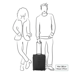 Transavia Trolleys|Handbagage Trolleys>Roncato Ironik 2.0 Underseater Trolley 45 nero
