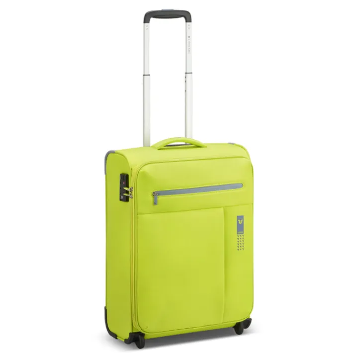 Transavia Trolleys|Ryanair Trolleys>Roncato Lite Soft 2 Wheel Cabin Trolley cyber lime
