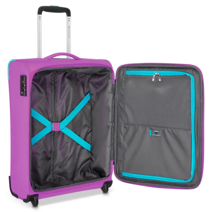 Transavia Trolleys|Ryanair Trolleys>Roncato Lite Soft 2 Wheel Cabin Trolley orchid