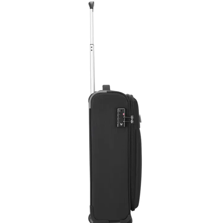 Transavia Trolleys|Ryanair Trolleys>Roncato Lite Soft 2 Wheel Cabin Trolley nero fumo