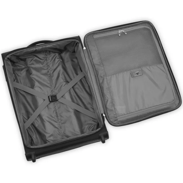 Transavia Trolleys|Ryanair Trolleys>Roncato Lite Soft 2 Wheel Cabin Trolley nero fumo