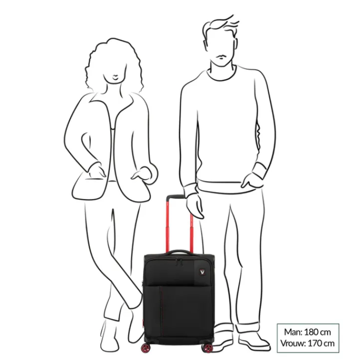 Transavia Trolleys|Ryanair Trolleys>Roncato Move Cabin Trolley 55 nero fumo