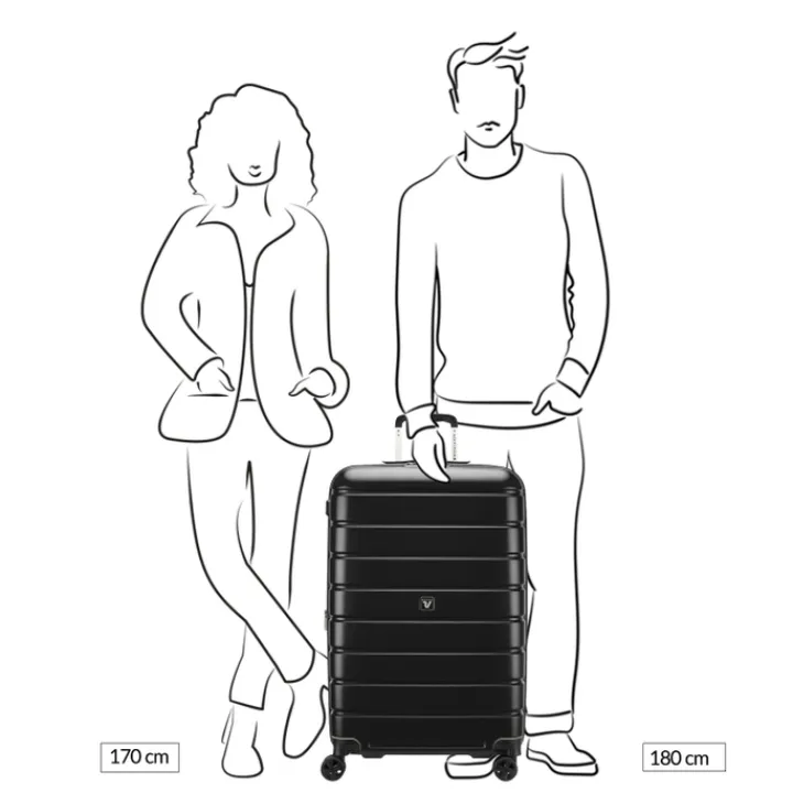 Reiskoffers|Harde Koffers>Roncato ReLIFE Expandable Trolley 78 Detachable Wheels blu notte