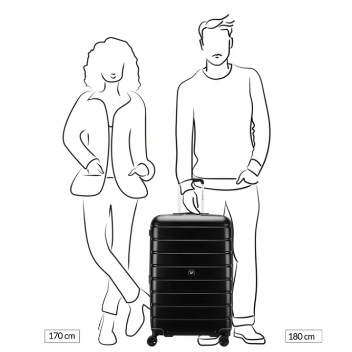 Reiskoffers|Lichtgewicht Koffers>Roncato ReLIFE Expandable Trolley 73 Detachable Wheels nero